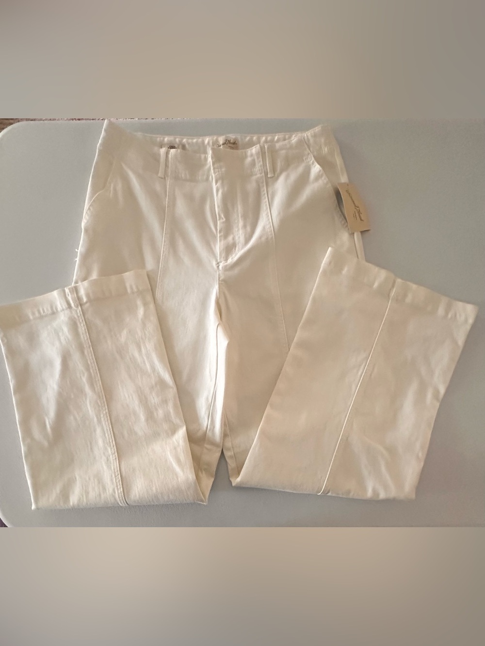 Universal Thread Cream Slim Straight Chinos